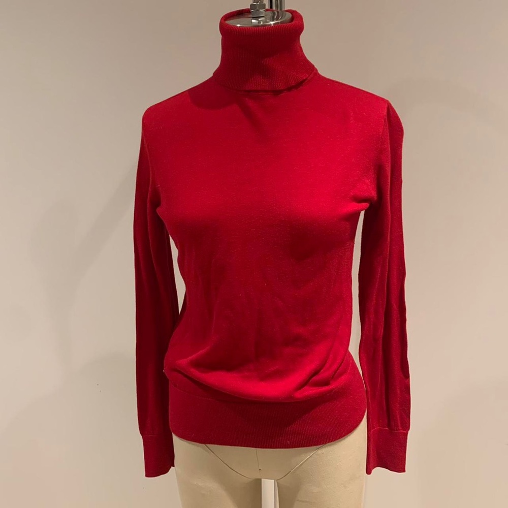 chaps red turtleneck sweater
